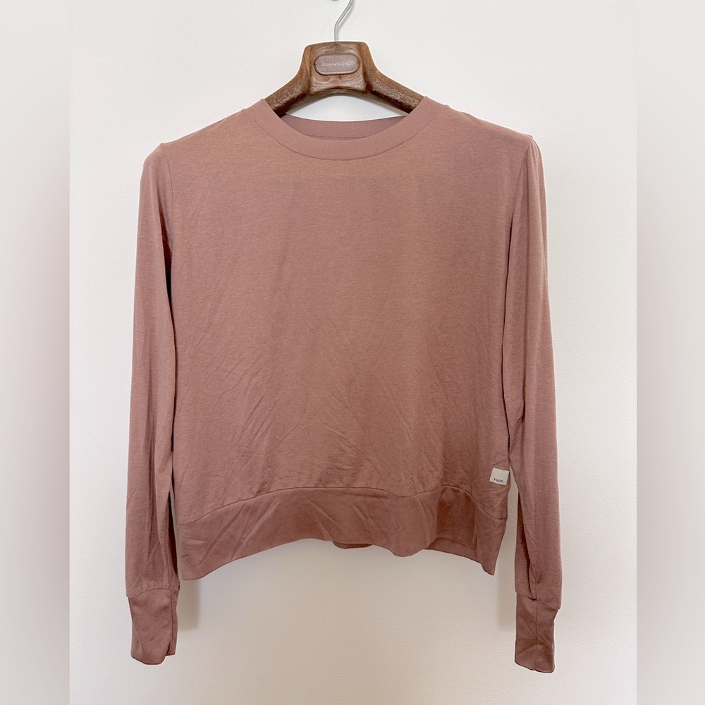 Vuori long sleeve shirt, pink, size L